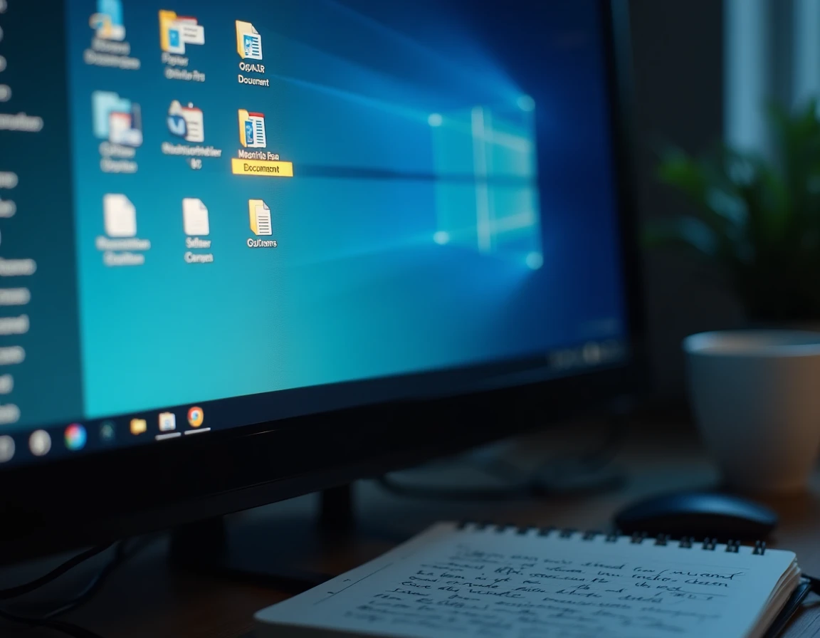 Écran d'ordinateur affichant l'explorateur de fichiers Windows avec des documents aux formats ODT et DOCX ouverts dans Microsoft Word